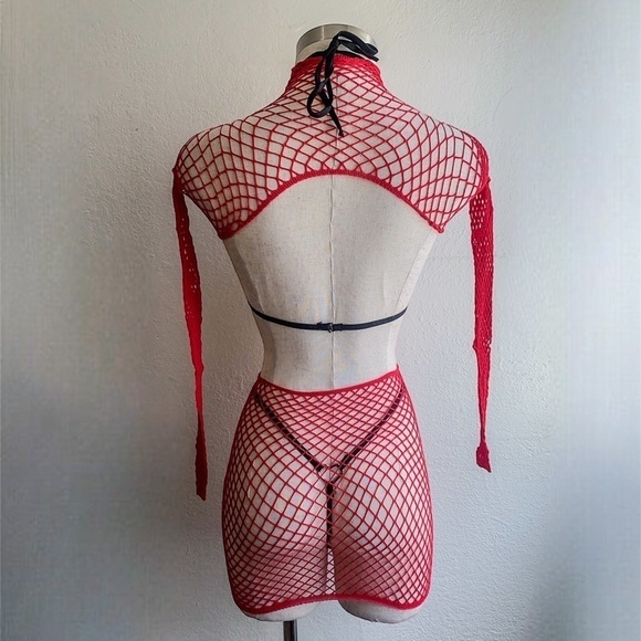 OPEN back fishnet dress - Picture 5 of 6